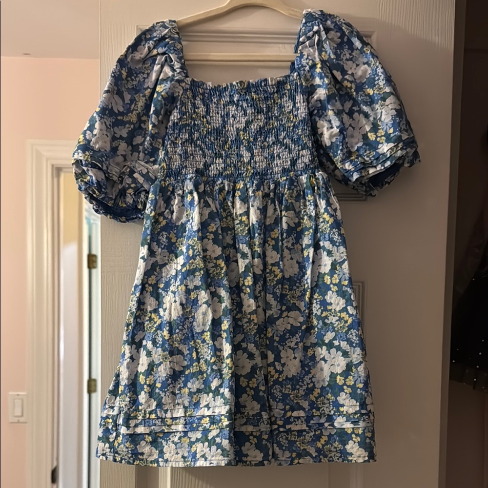 Janie & Jack Floral Blue Kids Dress